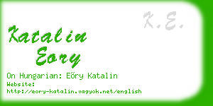 katalin eory business card